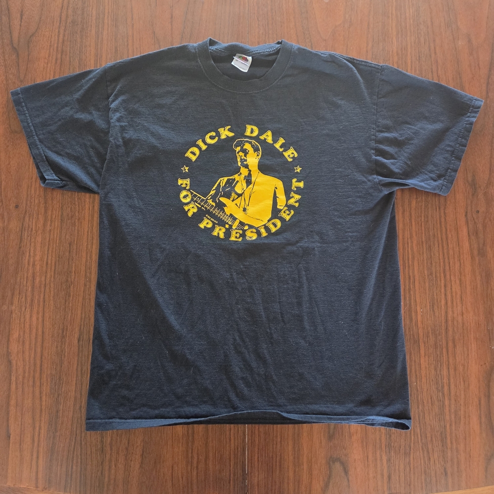 Dick Dale For President 2012 Black T Shirt XL Fruit Of The Loom